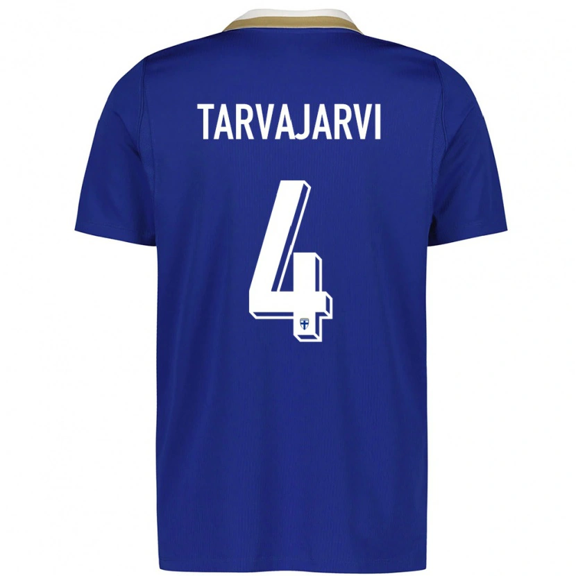 Danxen Women Finland Niilo Tarvajärvi #4 Blue White Away Jersey 26-28 T-Shirt
