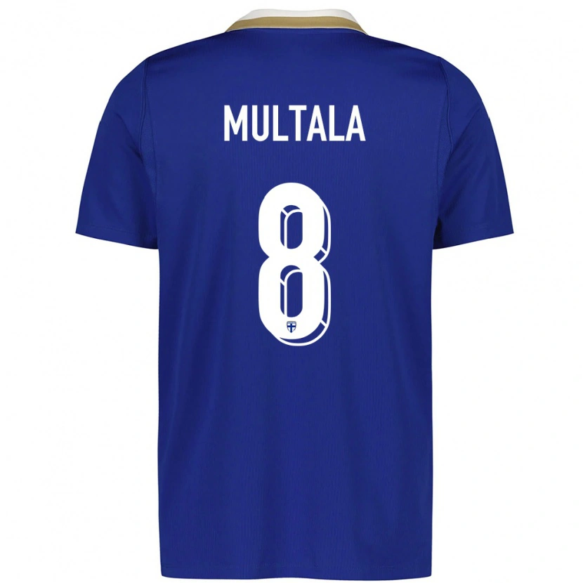 Danxen Women Finland Oskari Multala #8 Blue White Away Jersey 26-28 T-Shirt