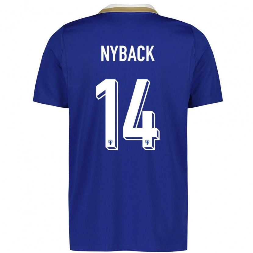 Danxen Women Finland Iivo Nybäck #14 Blue White Away Jersey 26-28 T-Shirt