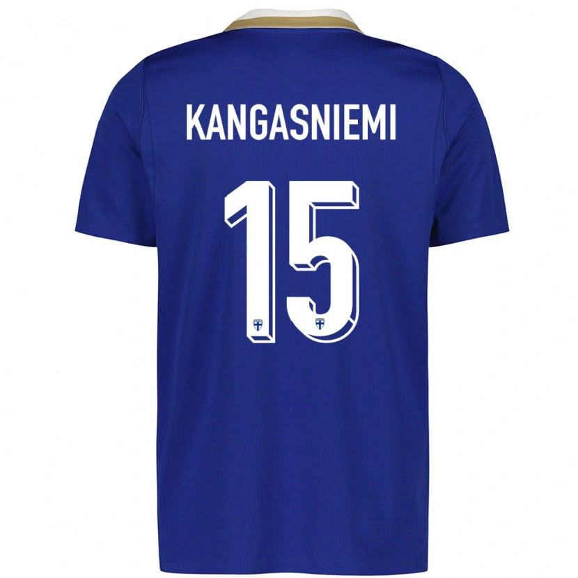 Danxen Women Finland Ilari Kangasniemi #15 Blue White Away Jersey 26-28 T-Shirt