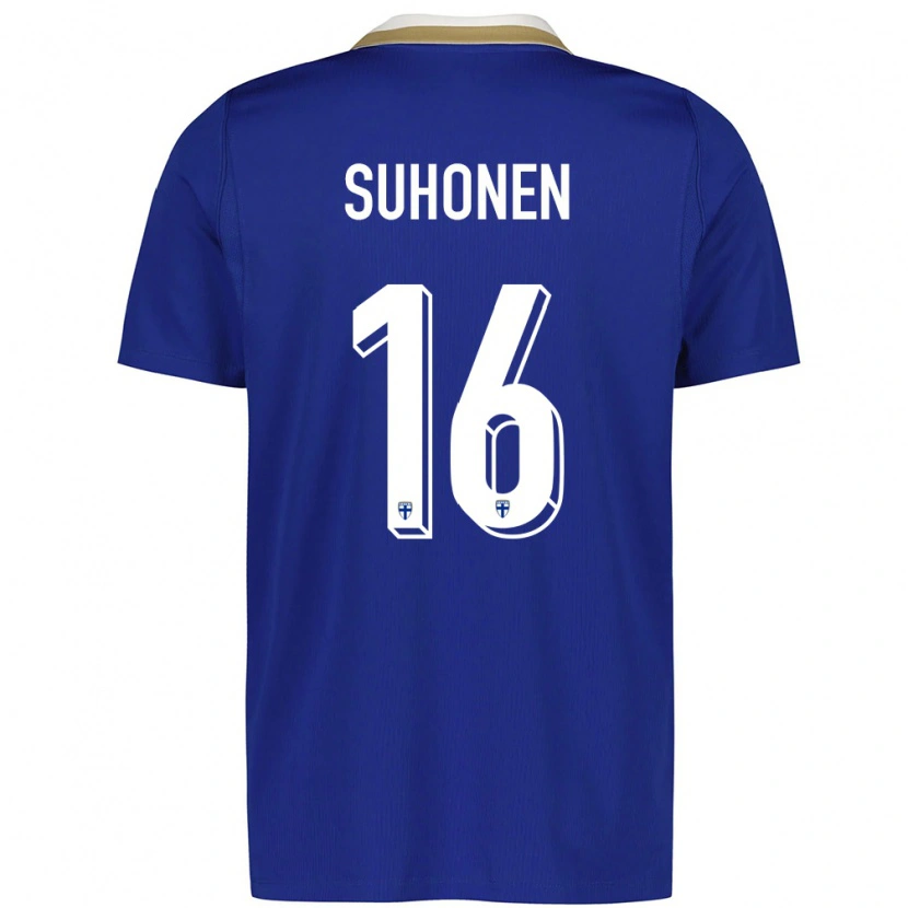 Danxen Women Finland Anssi Suhonen #16 Blue White Away Jersey 26-28 T-Shirt