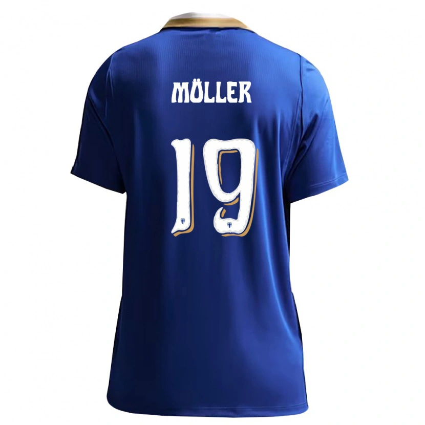 Danxen Women Finland Liam Möller #19 Blue White Away Jersey 26-28 T-Shirt