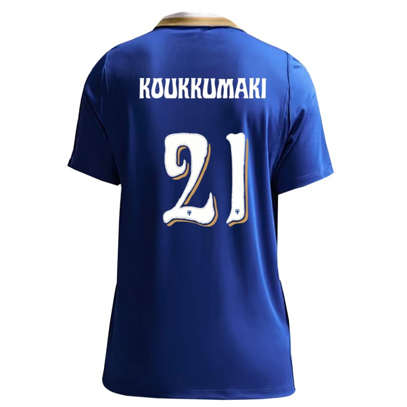 Danxen Women Finland Taavi Koukkumäki #21 Blue White Away Jersey 26-28 T-Shirt