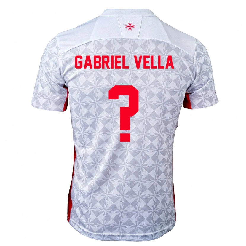 Danxen Women Malta Gabriel Vella #0 Gray White Red Away Jersey 26-28 T-Shirt