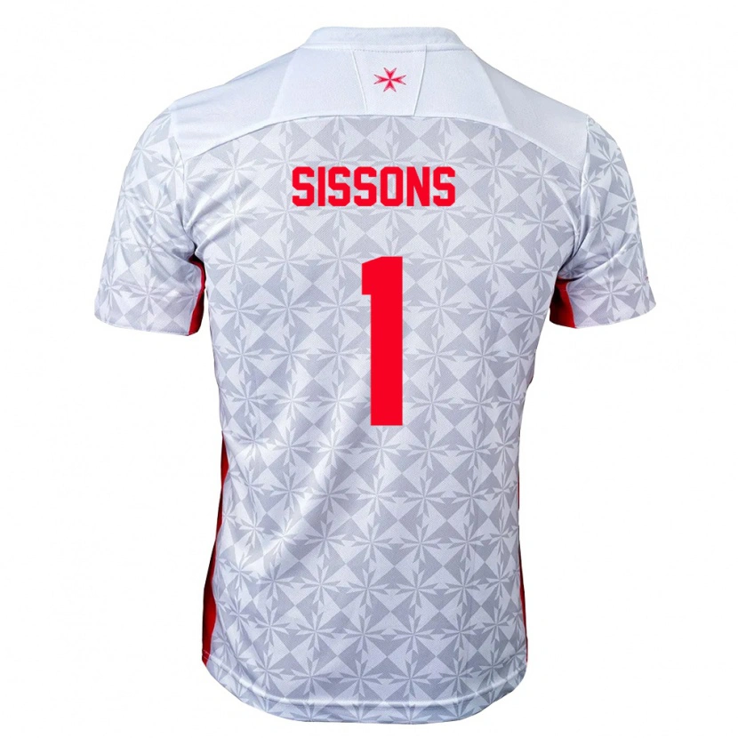 Danxen Women Malta James Sissons #1 Gray White Red Away Jersey 26-28 T-Shirt