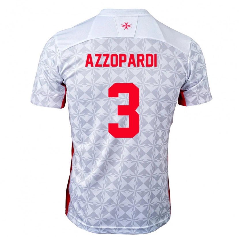 Danxen Women Malta Miguel Azzopardi #3 Gray White Red Away Jersey 26-28 T-Shirt