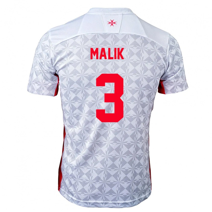 Danxen Women Malta Amin Malik #3 Gray White Red Away Jersey 26-28 T-Shirt