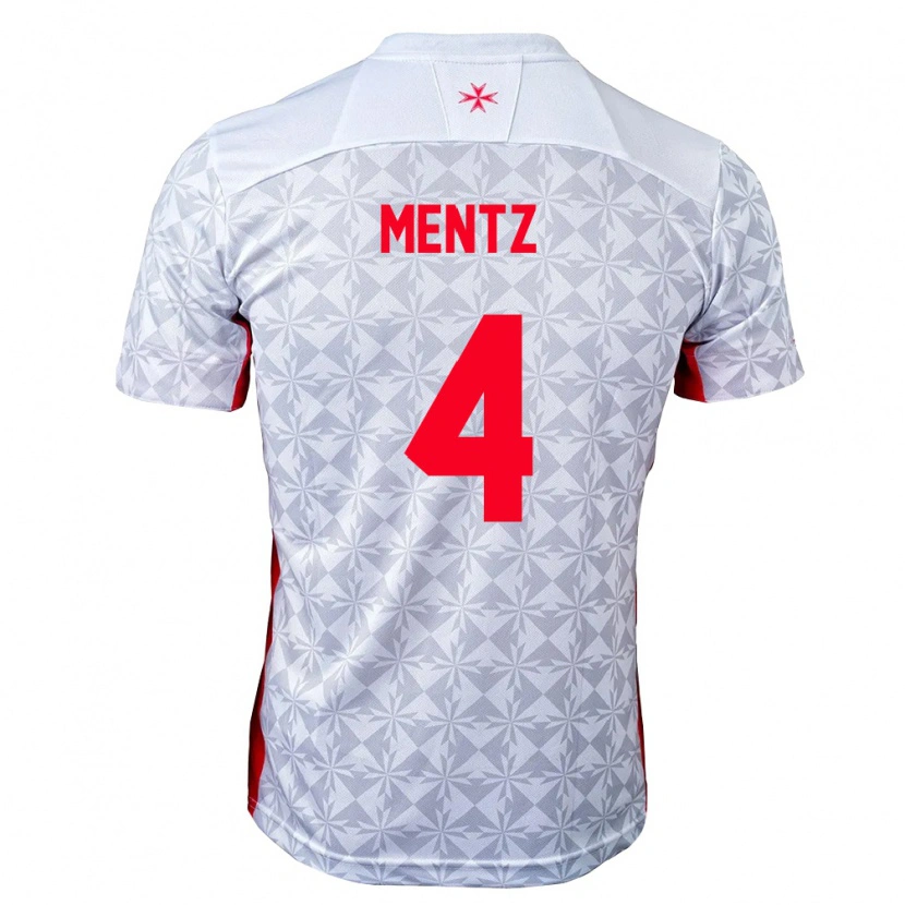 Danxen Women Malta Gabriel Mentz #4 Gray White Red Away Jersey 26-28 T-Shirt