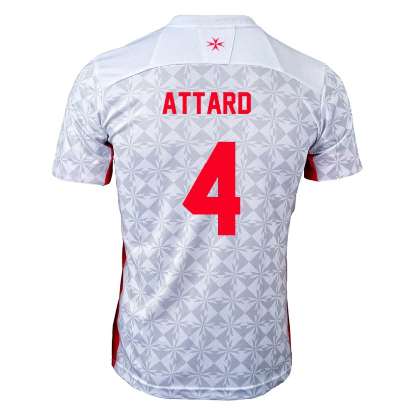 Danxen Women Malta Lydon Attard #4 Gray White Red Away Jersey 26-28 T-Shirt