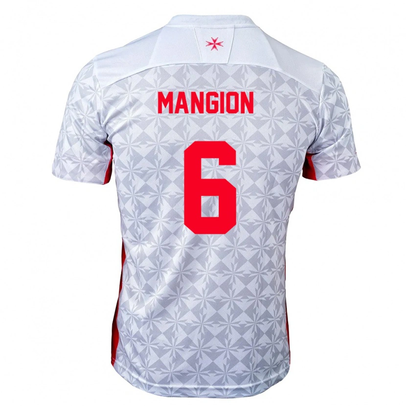 Danxen Women Malta Matteo Mangion #6 Gray White Red Away Jersey 26-28 T-Shirt