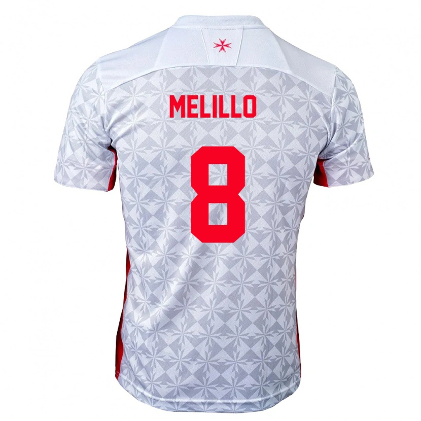 Danxen Women Malta Thomas Melillo #8 Gray White Red Away Jersey 26-28 T-Shirt