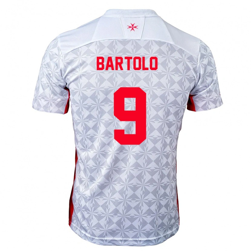 Danxen Women Malta Kai Bartolo #9 Gray White Red Away Jersey 26-28 T-Shirt