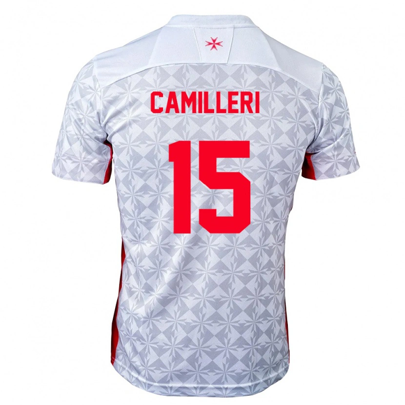 Danxen Women Malta Jack Camilleri #15 Gray White Red Away Jersey 26-28 T-Shirt