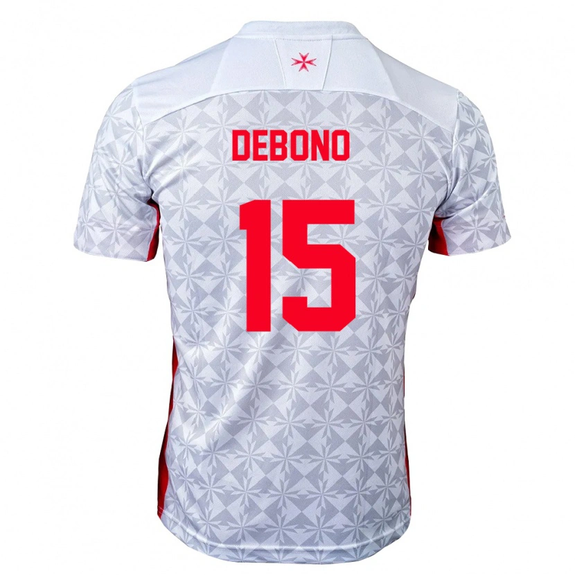 Danxen Women Malta Mattias Debono #15 Gray White Red Away Jersey 26-28 T-Shirt