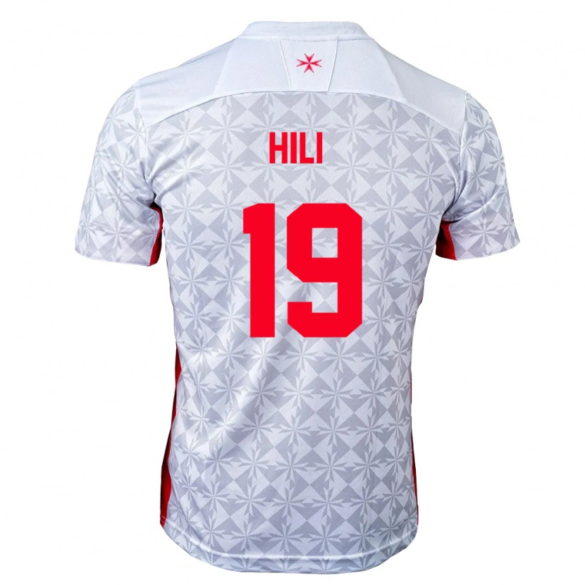Danxen Women Malta Benjamin Hili #19 Gray White Red Away Jersey 26-28 T-Shirt