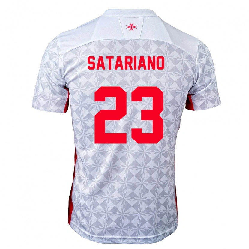 Danxen Women Malta Alexander Satariano #23 Gray White Red Away Jersey 26-28 T-Shirt