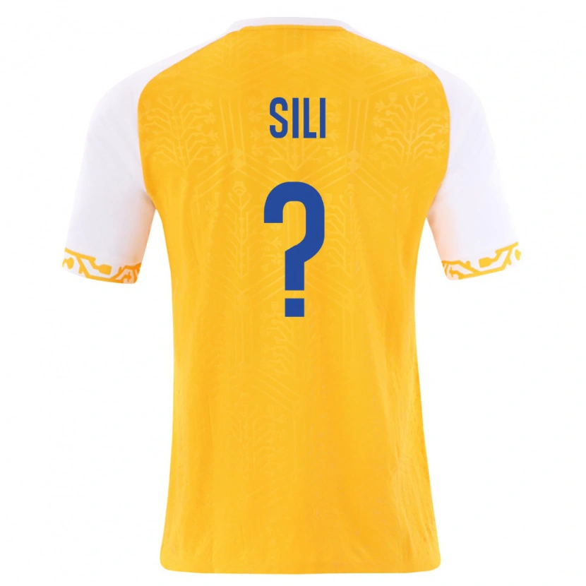 Danxen Women Moldova Nichita Sili #0 Yellow White Away Jersey 26-28 T-Shirt