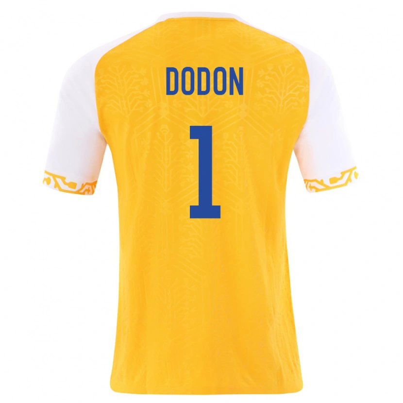 Danxen Women Moldova Victor Dodon #1 Yellow White Away Jersey 26-28 T-Shirt