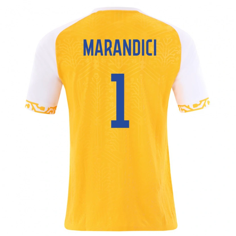 Danxen Women Moldova Maxim Marandici #1 Yellow White Away Jersey 26-28 T-Shirt