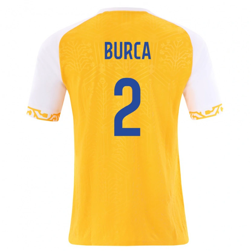 Danxen Women Moldova Vadim Burca #2 Yellow White Away Jersey 26-28 T-Shirt