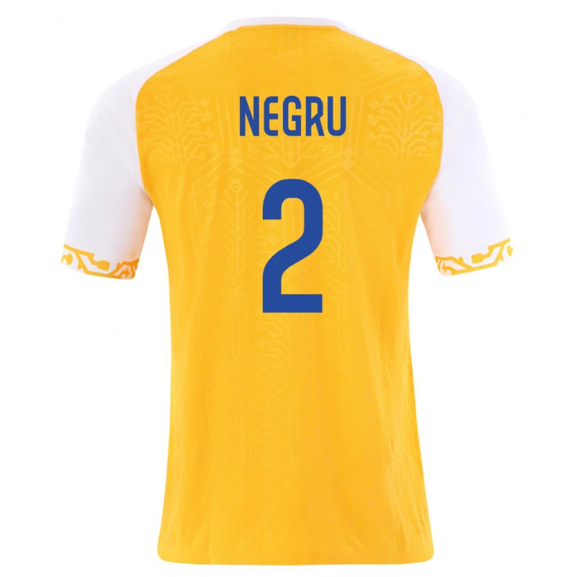 Danxen Women Moldova Stephan Negru #2 Yellow White Away Jersey 26-28 T-Shirt