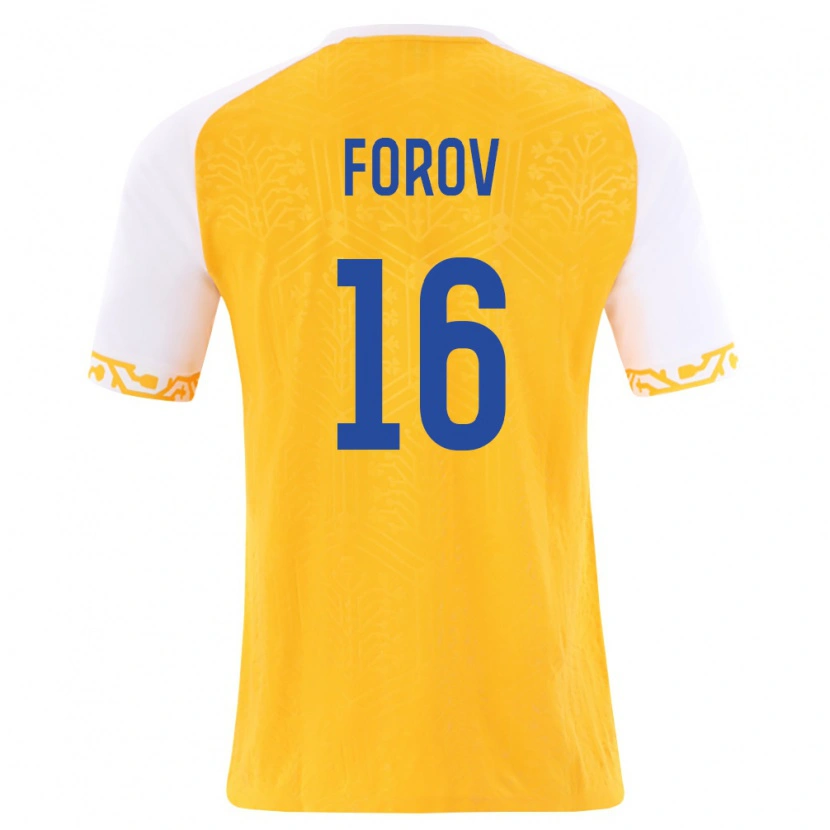 Danxen Women Moldova Danila Forov #16 Yellow White Away Jersey 26-28 T-Shirt