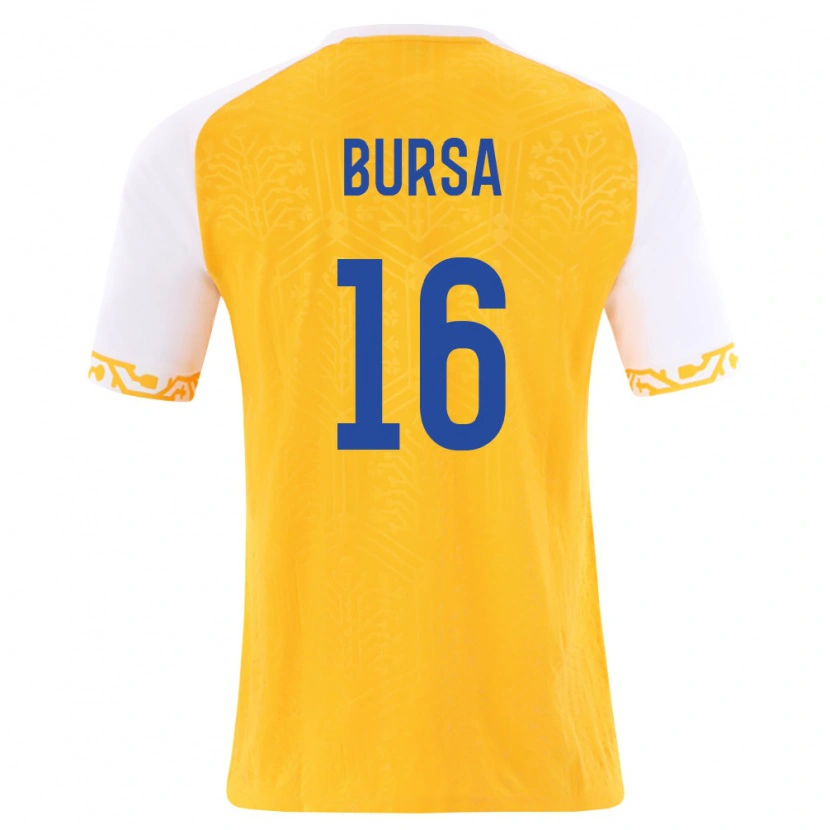 Danxen Women Moldova Chiril Bursa #16 Yellow White Away Jersey 26-28 T-Shirt