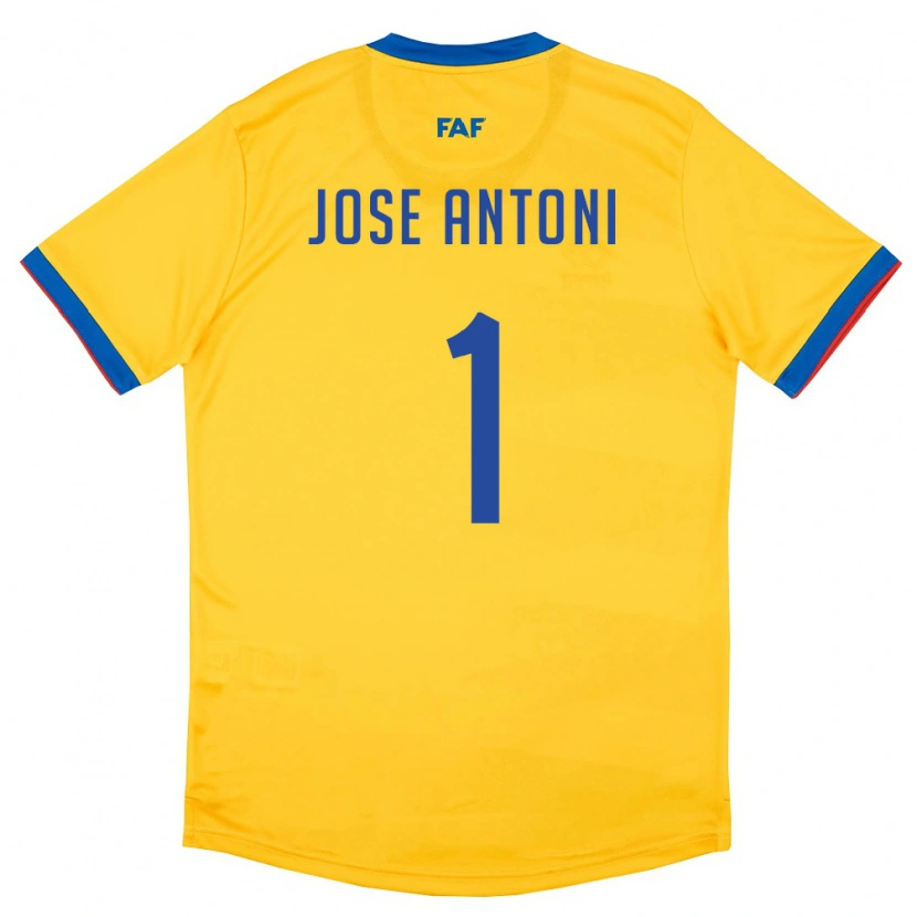 Danxen Women Andorra Josep Antoni #1 Yellow Blue Red Away Jersey 26-28 T-Shirt