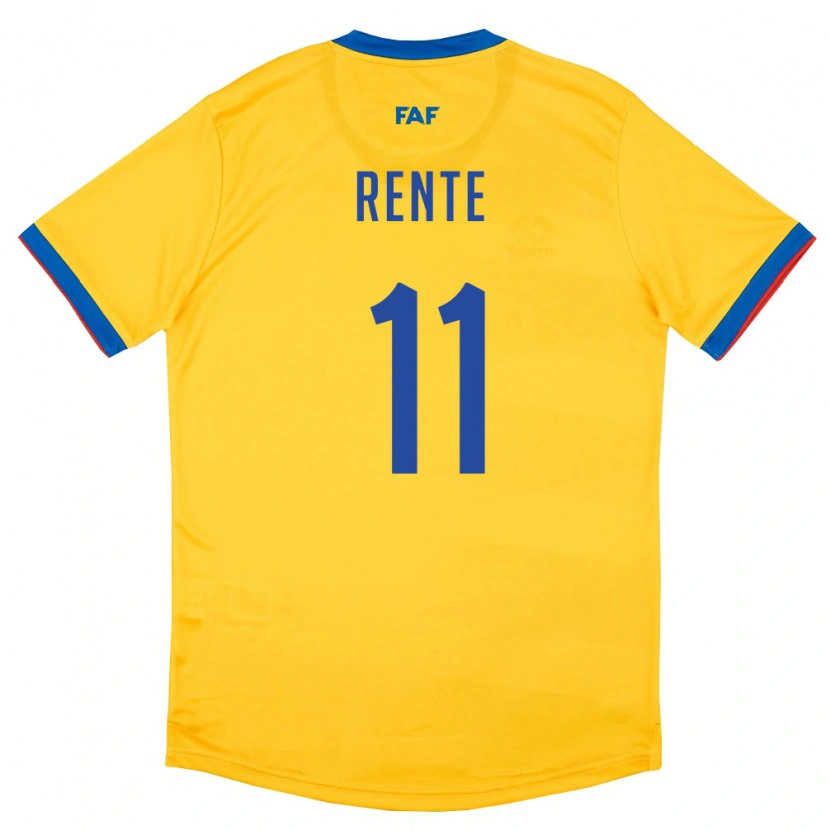 Danxen Women Andorra Alex Rente #11 Yellow Blue Red Away Jersey 26-28 T-Shirt