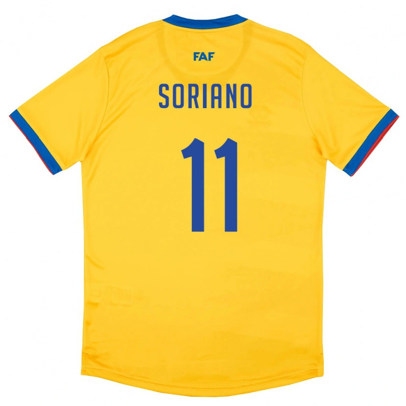 Danxen Women Andorra Owen Soriano #11 Yellow Blue Red Away Jersey 26-28 T-Shirt