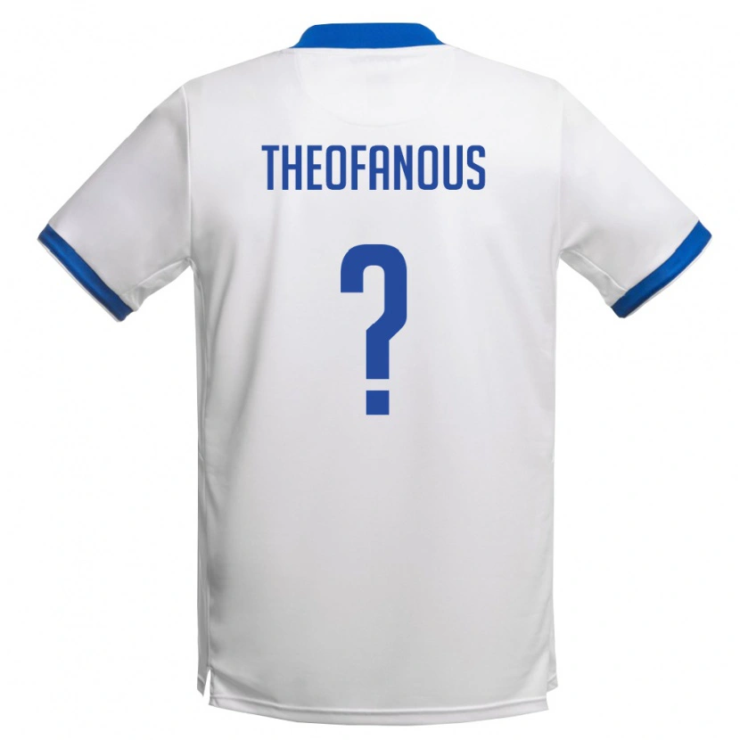 Danxen Women Cyprus Giorgos Theofanous #0 White Royal Blue Away Jersey 26-28 T-Shirt