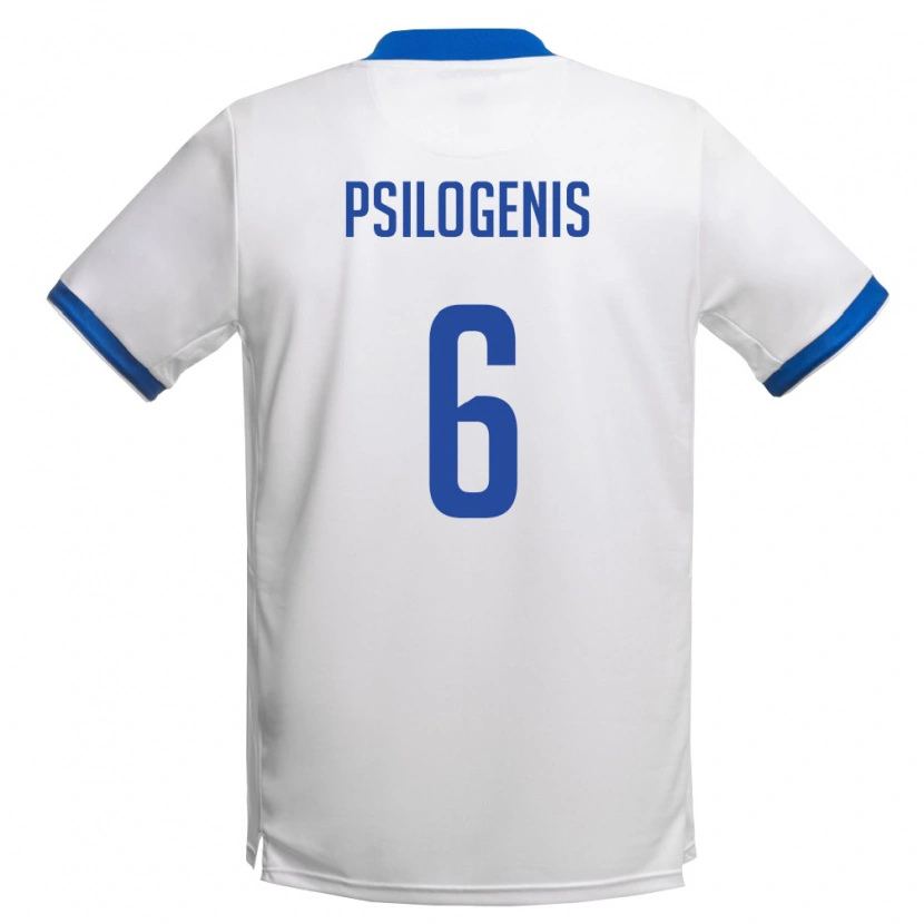Danxen Women Cyprus Gavriel Psilogenis #6 White Royal Blue Away Jersey 26-28 T-Shirt