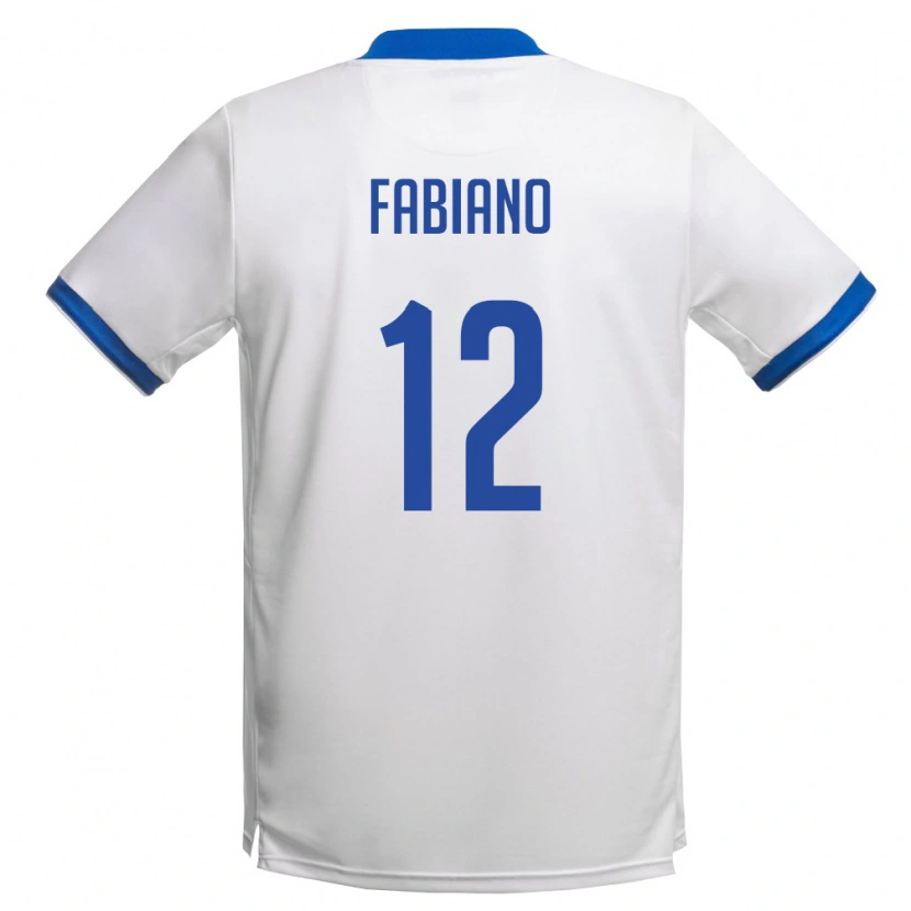 Danxen Women Cyprus Fabiano #12 White Royal Blue Away Jersey 26-28 T-Shirt
