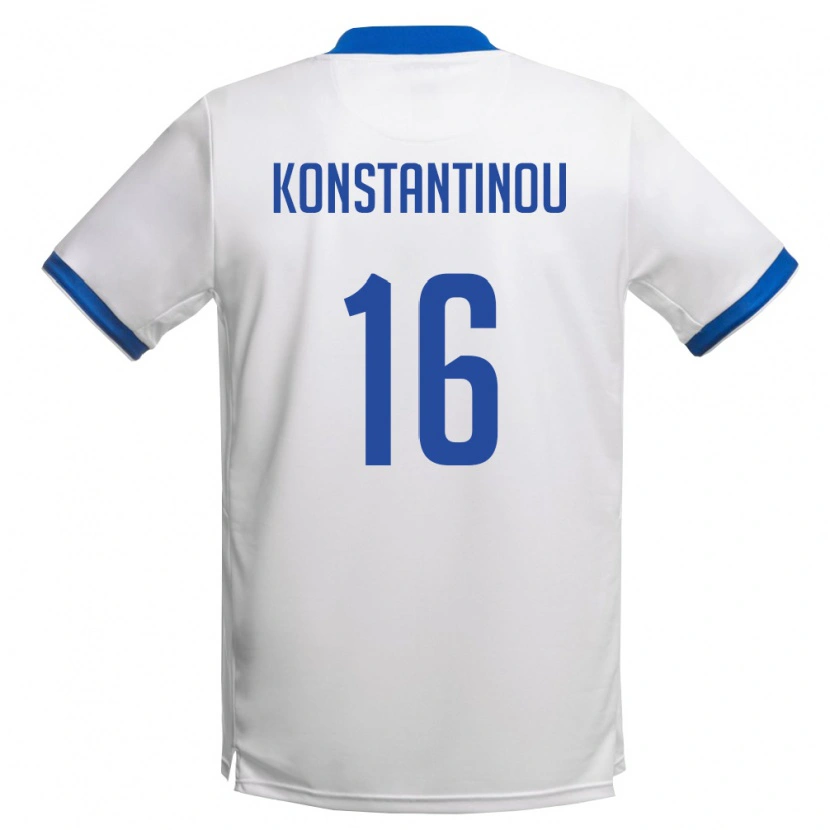 Danxen Women Cyprus Paraskevas Konstantinou #16 White Royal Blue Away Jersey 26-28 T-Shirt