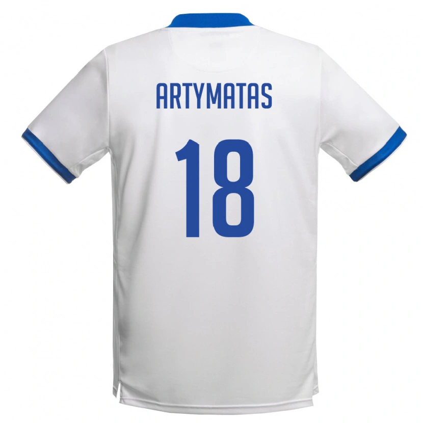 Danxen Women Cyprus Kostakis Artymatas #18 White Royal Blue Away Jersey 26-28 T-Shirt
