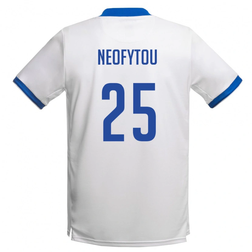 Danxen Women Cyprus Angelos Neofytou #25 White Royal Blue Away Jersey 26-28 T-Shirt