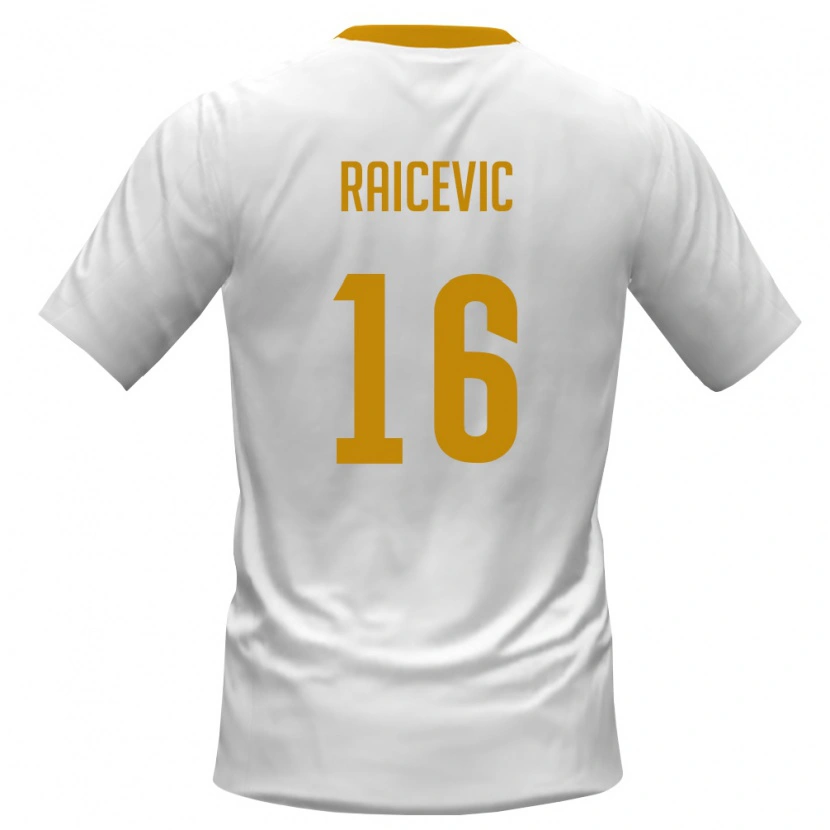 Danxen Women Montenegro Luka Raicevic #16 White Red Yellow Away Jersey 26-28 T-Shirt