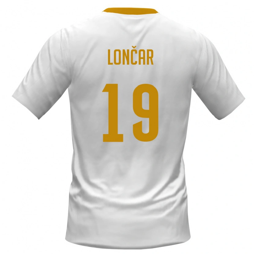 Danxen Women Montenegro Stefan Loncar #19 White Red Yellow Away Jersey 26-28 T-Shirt