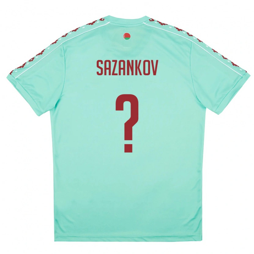 Danxen Women Belarus Timofey Sazankov #0 Light Green Burgundy Away Jersey 26-28 T-Shirt