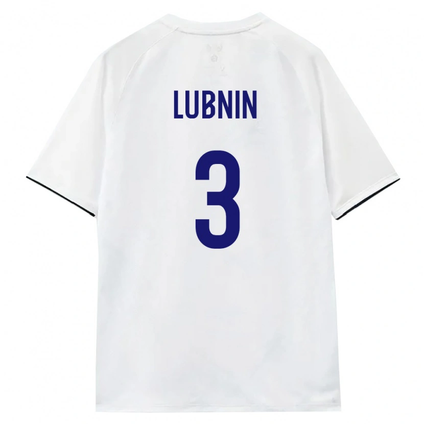 Danxen Women Russia Aleksandr Lubnin #3 White Brown Black Away Jersey 26-28 T-Shirt