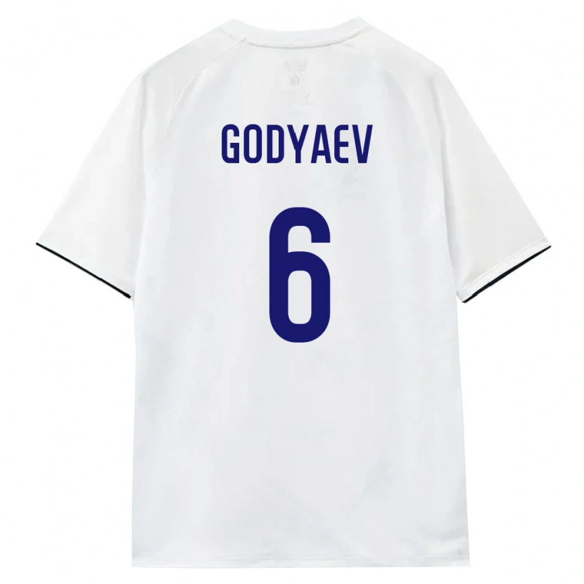 Danxen Women Russia Danila Godyaev #6 White Brown Black Away Jersey 26-28 T-Shirt
