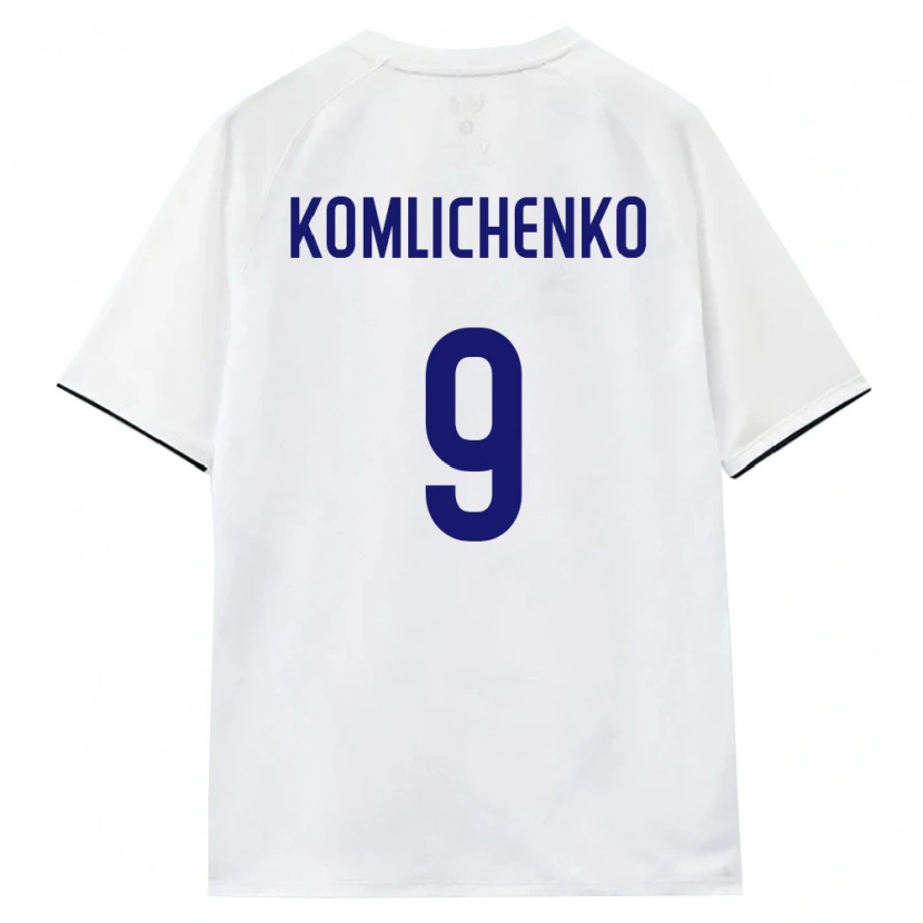 Danxen Women Russia Nikolay Komlichenko #9 White Brown Black Away Jersey 26-28 T-Shirt