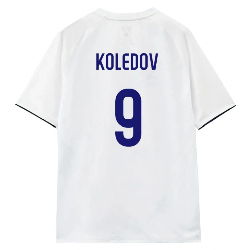 Danxen Women Russia Aleksandr Koledov #9 White Brown Black Away Jersey 26-28 T-Shirt