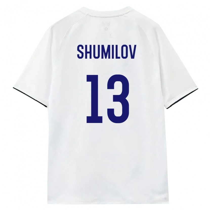 Danxen Women Russia Saveliy Shumilov #13 White Brown Black Away Jersey 26-28 T-Shirt