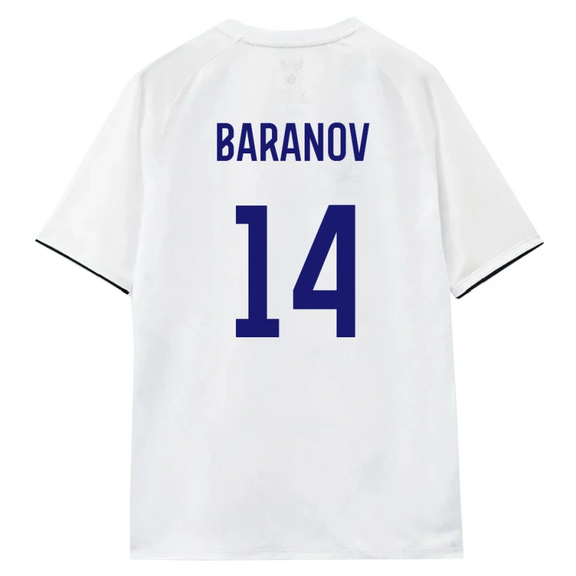 Danxen Women Russia Stanislav Baranov #14 White Brown Black Away Jersey 26-28 T-Shirt