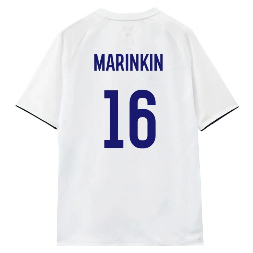 Danxen Women Russia Timofey Marinkin #16 White Brown Black Away Jersey 26-28 T-Shirt