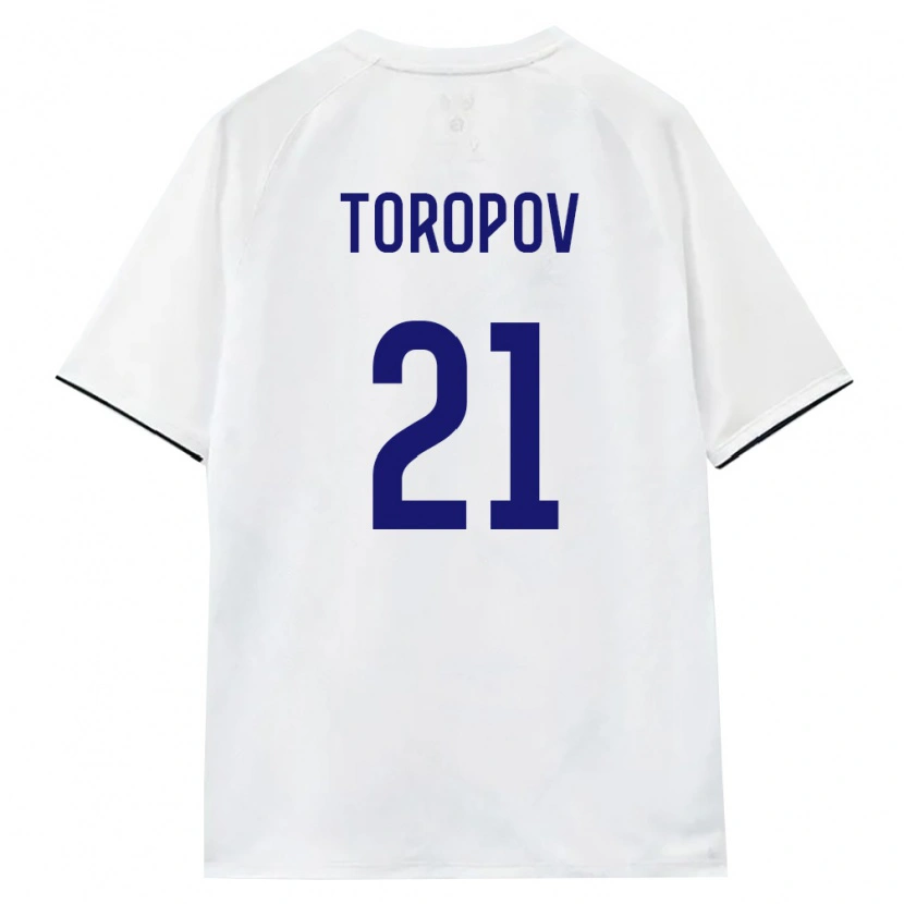 Danxen Women Russia Egor Toropov #21 White Brown Black Away Jersey 26-28 T-Shirt
