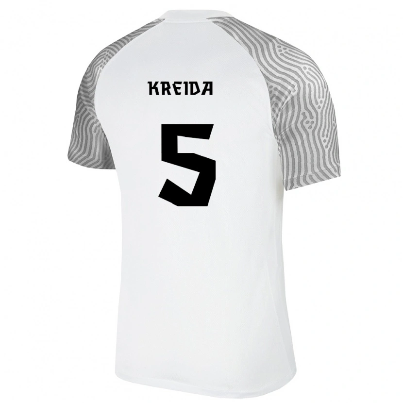 Danxen Women Estonia Vladislav Kreida #5 White Gray Away Jersey 26-28 T-Shirt