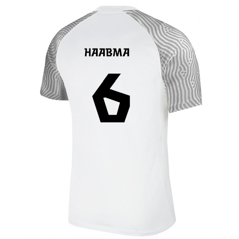 Danxen Women Estonia Trevor Haabma #6 White Gray Away Jersey 26-28 T-Shirt