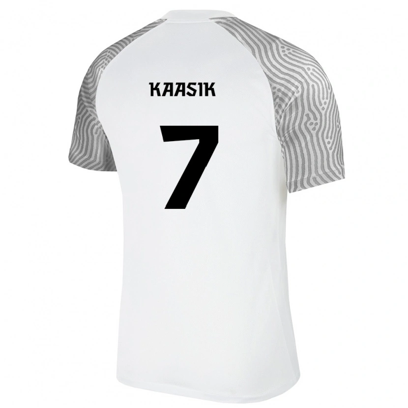 Danxen Women Estonia Robert Kaasik #7 White Gray Away Jersey 26-28 T-Shirt